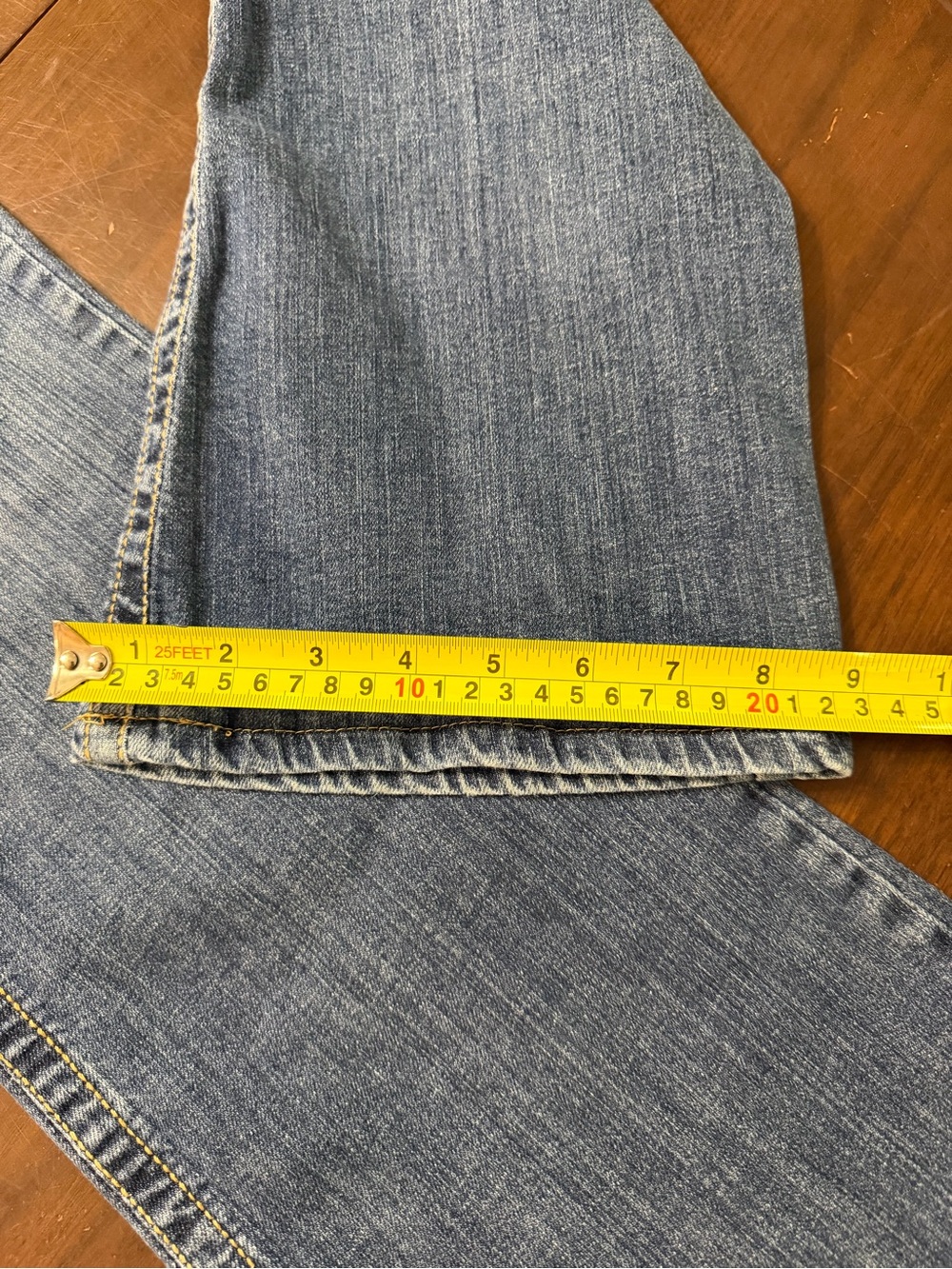 Wrangler Women’s Light Blue Denim Jeans Size 5/6 x 32 style code 09MWZDD midrise - Picture 8 of 12